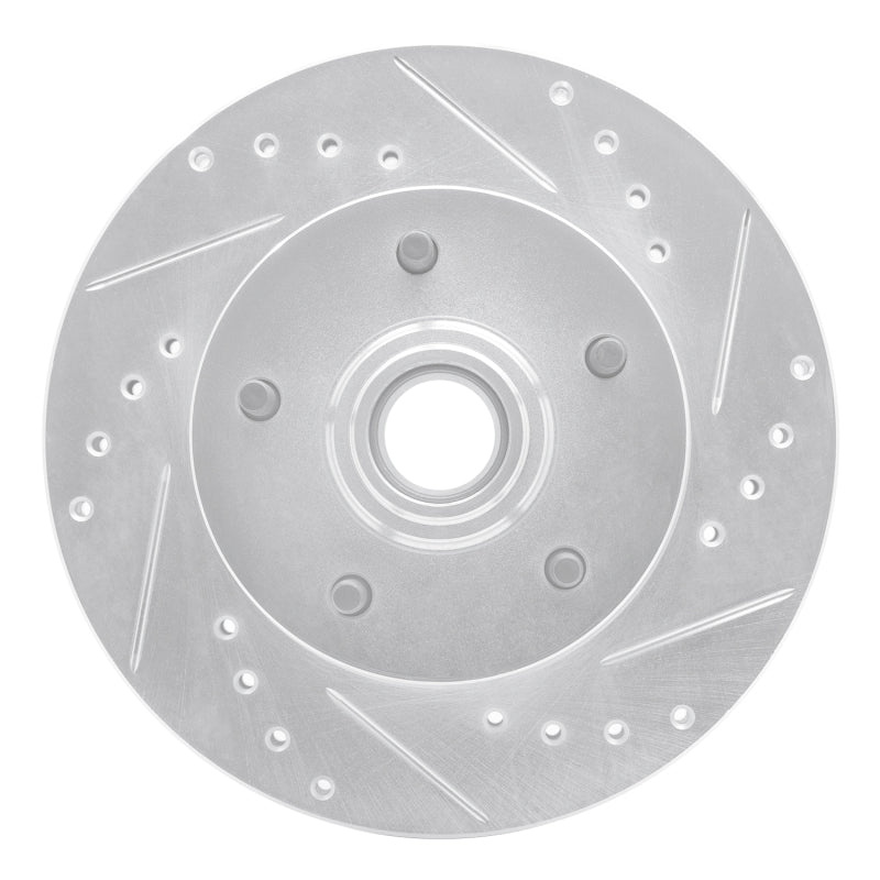 R1 Concepts R1 1967-1974 Buick GS 400 Front Right Drilled & Slotted Silver Brake Rotor
