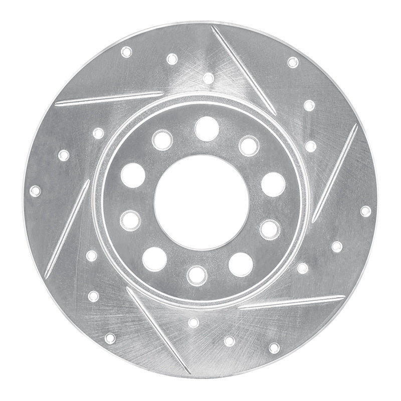 R1 Concepts R1 15-25 Alfa Romeo Tonale Rear Right Drilled & Slotted Silver Brake Rotor