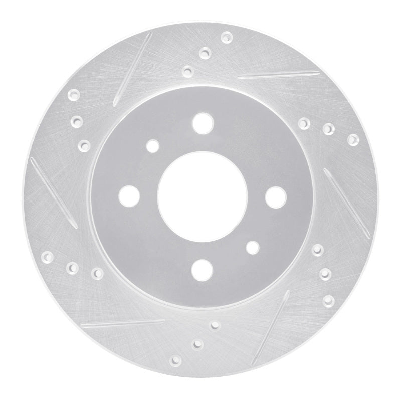 R1 Concepts R1 91-02 Saturn SC Front Left Drilled & Slotted Silver Brake Rotor