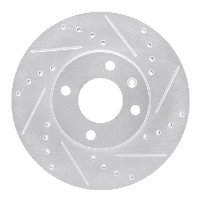 R1 Concepts R1 16-22 Chevrolet SPARK (USA/Canada) Front Right Drilled & Slotted Silver Brake Rotor