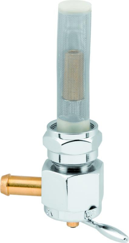Bikers Choice Chrome Hex Petcock 22MM Left Outlet