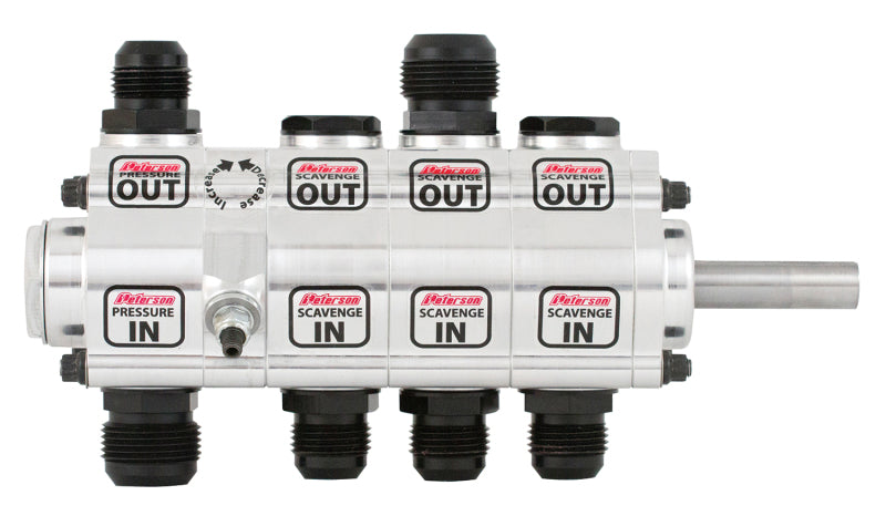 Peterson Fluid Systems R4 4-Stage Oil Pump - Right Side Mount - HV - Rear Drive Drag -Front Pressure