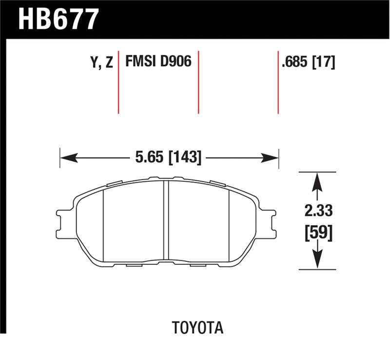 Hawk Performance Hawk Lexus 02-03/04-06 ES300/330 Toyota 98-12 Tacoma/Adynl Models Street Perf Ceramic Ft Brake Pads