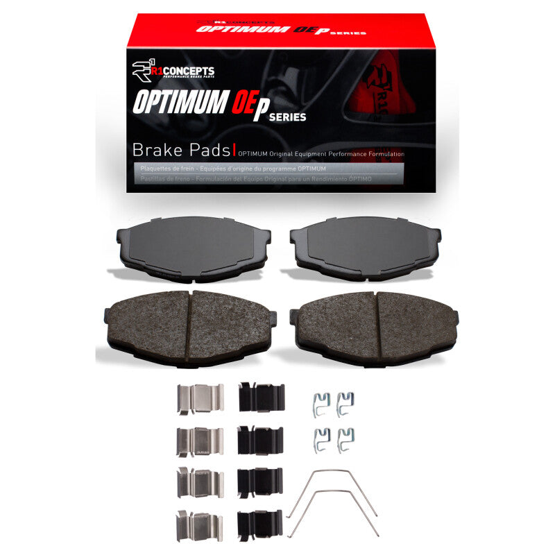 R1 Concepts R1 81-95 Toyota Cressida Front Optimum OE Brake Pads & Hardware Kit