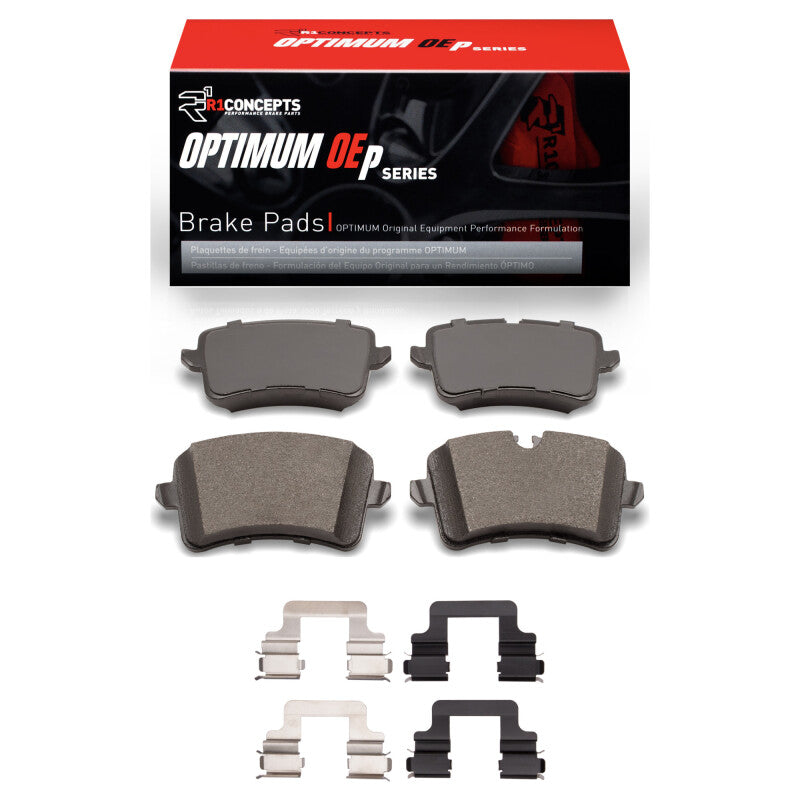 R1 Concepts R1 11-23 Audi RS5 Rear Optimum OE Brake Pads & Hardware Kit