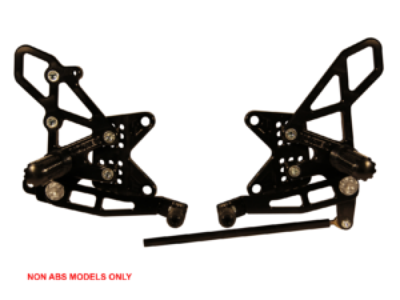 Vortex Racing 11-15 Kawasaki ZX-10R Ninja ZX1000 Rear Set- Black