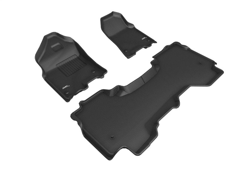 3D MAXpider 19-24 Dodge Ram 1500 Quad Cab W/ Bucket Front Row Kagu Black R1 R2
