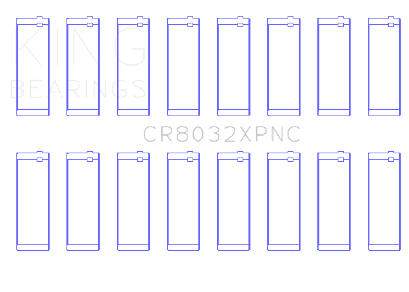 King Engine Bearings Chrysler 345/ 370 16V (Size 0.26) Connecting Rod Bearing Set