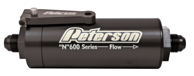 Peterson Fluid Systems Fuel Filter -8AN 100 Micron Ball Valve