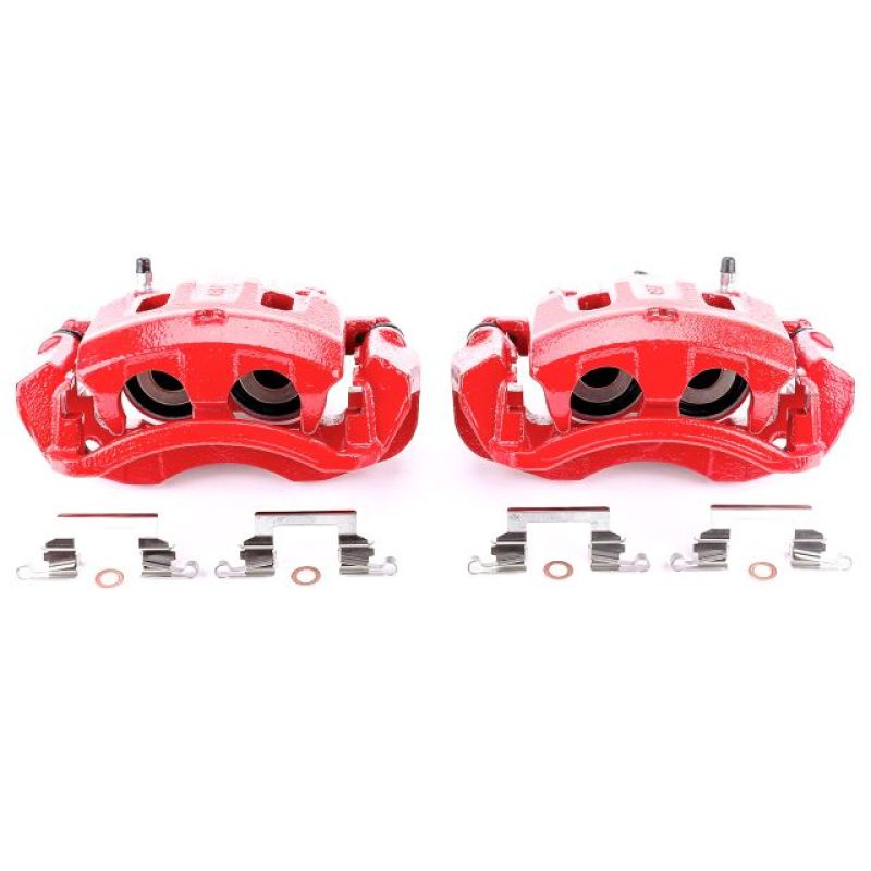 PowerStop Power Stop 00-05 Ford Excursion Rear Red Calipers w/Brackets - Pair