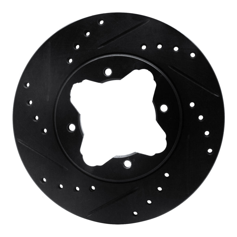 R1 Concepts R1 90-97 Acura CL Front Left Drilled & Slotted Black Brake Rotor