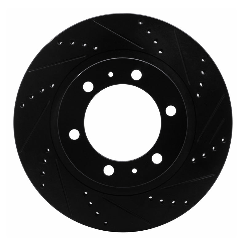 DFC 03-23 Toyota Tacoma Front Right Drilled & Slotted Black Brake Rotor