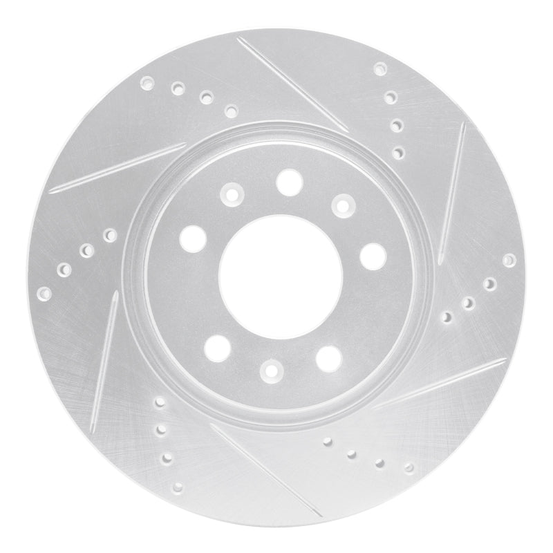 R1 Concepts R1 06-10 Pontiac SOLSTICE Front Right Drilled & Slotted Silver Brake Rotor