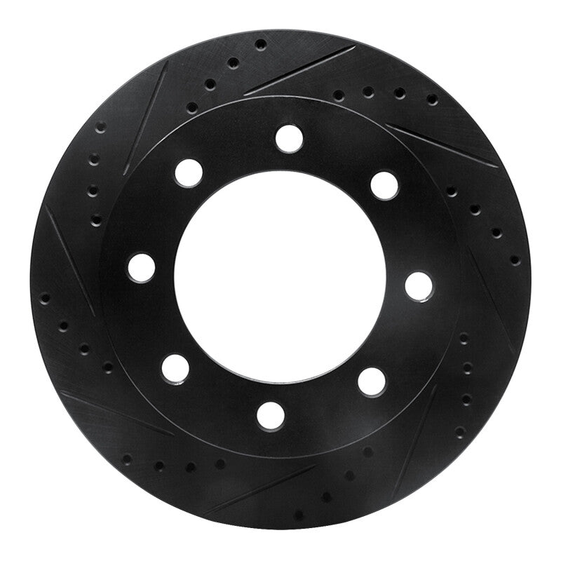 R1 Concepts R1 99-99 Ford F-250 4WD (Super Duty) Front Left Drilled & Slotted Black Brake Rotor