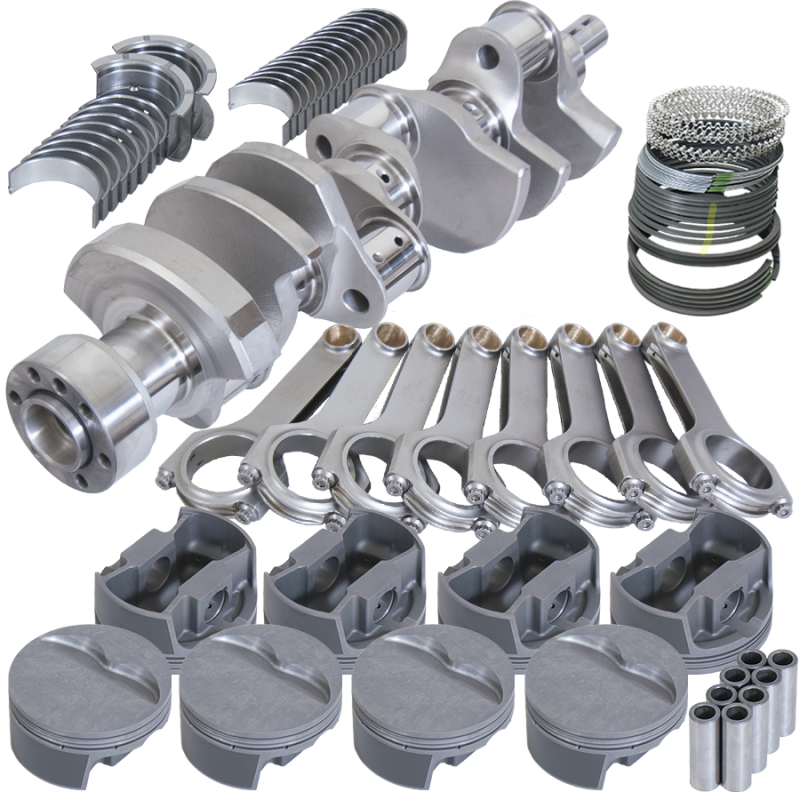 Eagle Chevy LT1 350 1Pc 3.750in Crank 6.000in H-Beam -5cc Flat Top 4.040in Pistons Rotating Assembly