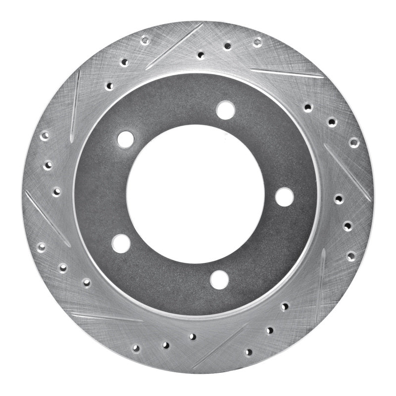R1 Concepts R1 91-98 Chevrolet Tracker Front Left Drilled & Slotted Silver Brake Rotor