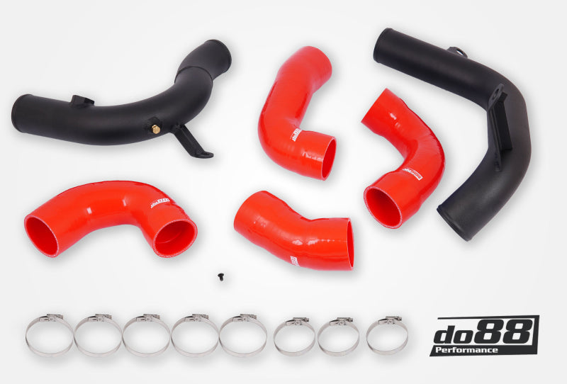 do88 Audi/Seat/Skoda/Volkswagen 1.8T/2.0T (MQB) do88 Intercooler Pressure Pipes w/Red Hoses