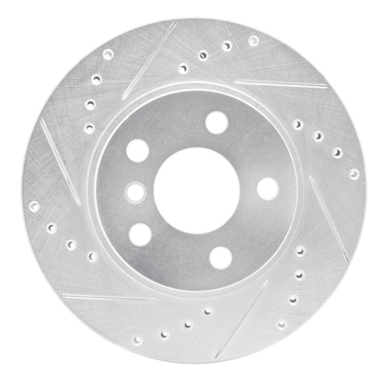 R1 Concepts R1 14-21 BMW i3 Front Left Drilled & Slotted Silver Brake Rotor