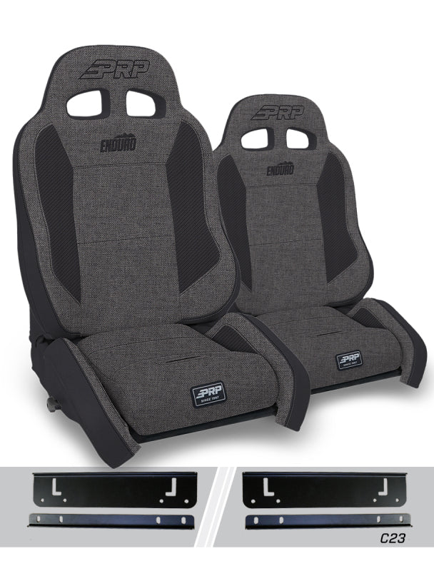 PRP Seats PRP 97-02 Jeep Wrangler TJ Enduro Elite Suspension Seat Crawl Edition - Gray (Pair)