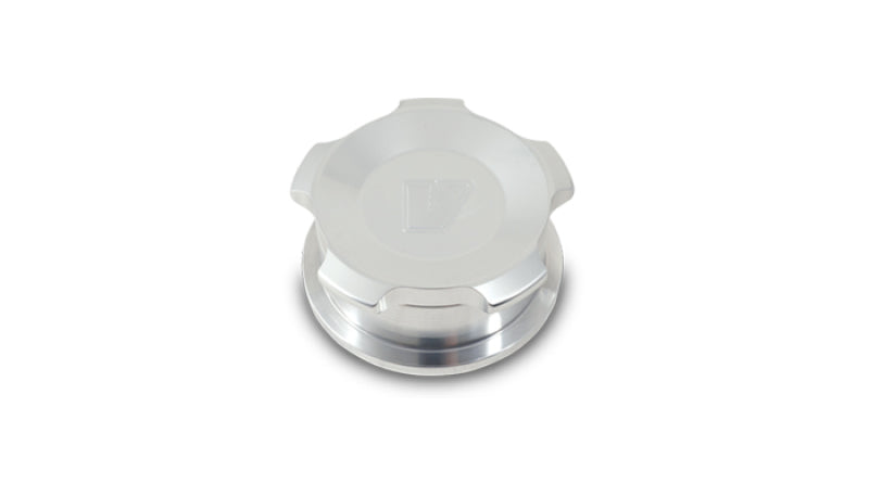 Vibrant 2.75in OD Aluminum Weld Bungs w/ Polished Aluminum Threaded Cap (incl. O-Ring)