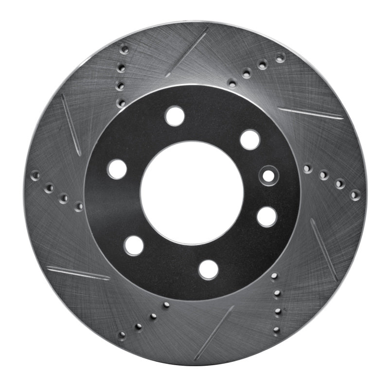R1 Concepts R1 06-25 American Coach Patriot Front Left Drilled & Slotted Silver Brake Rotor