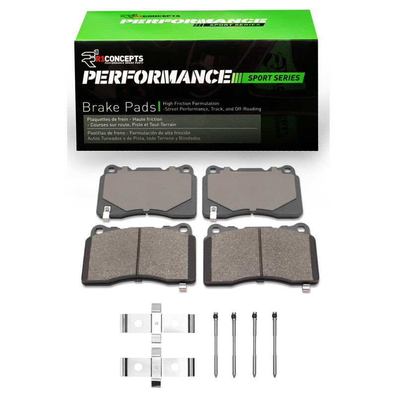 R1 Concepts R1 2005-2006 Ford GT Front R1 Performance Sport Pads & Hardware Kit