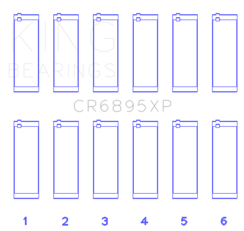 King Engine Bearings King Ford Ecoboost 3.5L V6 pMaxBlack Coated Connecting Rod Bearing Set - Size +0.25mm