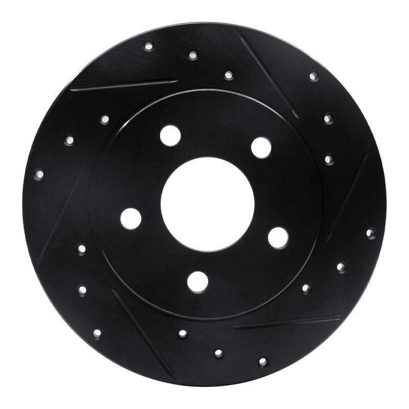 R1 Concepts R1 04-12 Chevrolet Malibu Rear Right Drilled & Slotted Black Brake Rotor