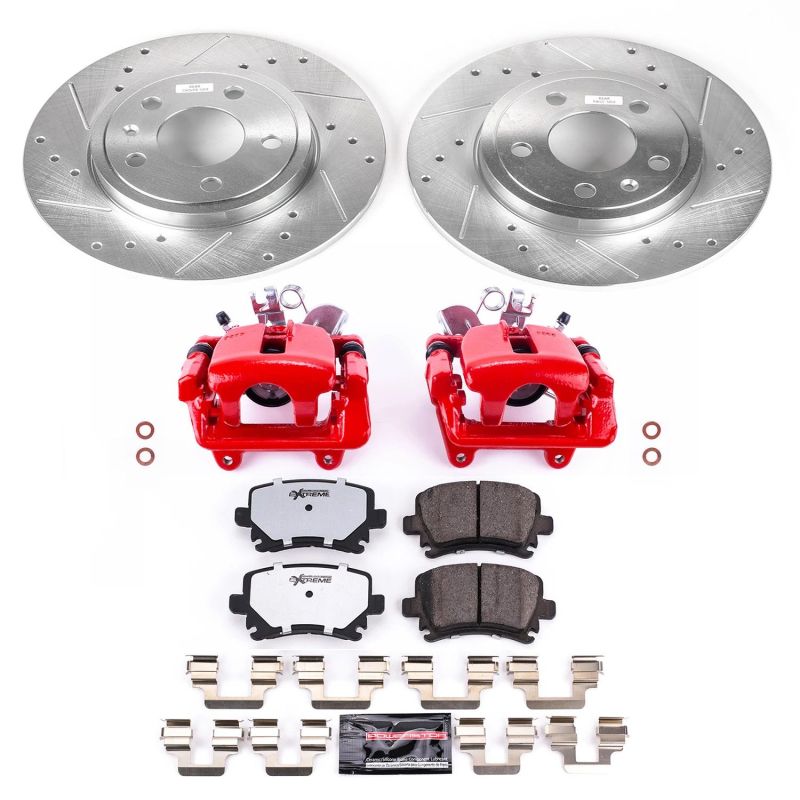 PowerStop Power Stop 05-09 Audi A4 Rear Z26 Street Warrior Brake Kit w/Calipers
