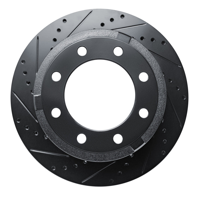 R1 Concepts R1 11-22 Ford F-250 4WD (Super Duty) Rear Left Drilled & Slotted Black Brake Rotor