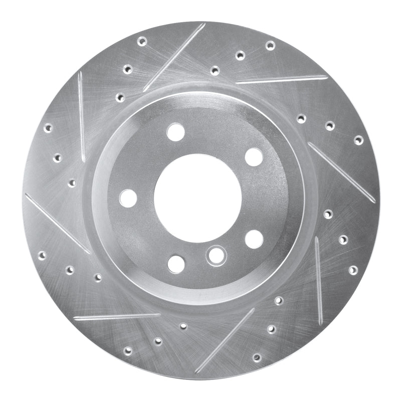 R1 Concepts R1 11-16 BMW Z4 Rear Left Drilled & Slotted Silver Brake Rotor