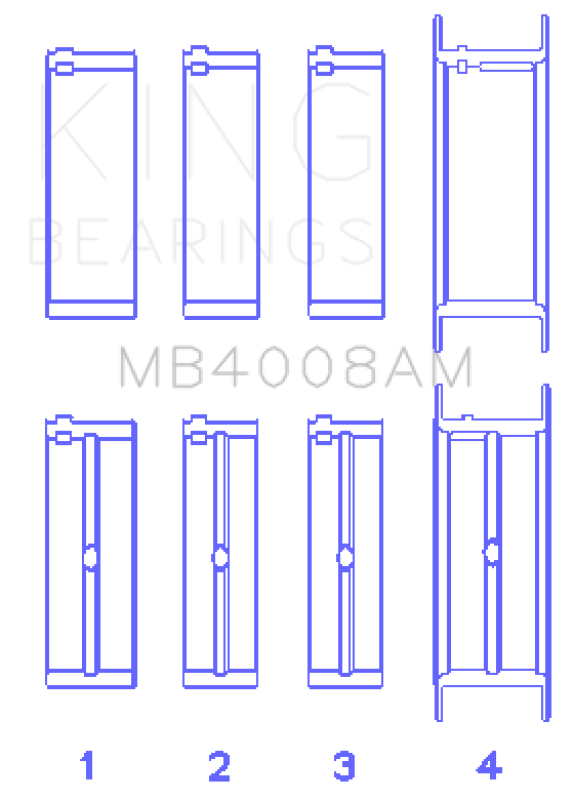 King Engine Bearings Nissan VG20E/VG20DET V6 (Size 0.5) Main Bearing Set