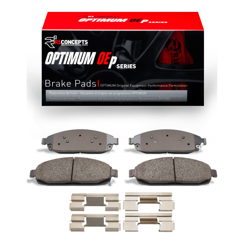 R1 Concepts R1 05-10 Jeep Grand Cherokee Front Optimum OE Pads & Hardware Kit