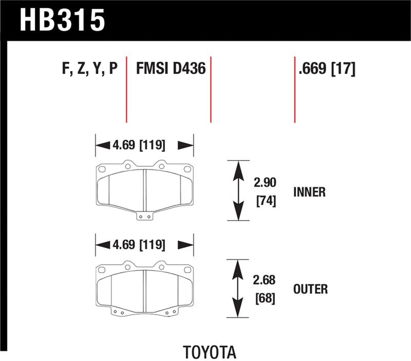 Hawk Performance Ceramic Street Brake Pads