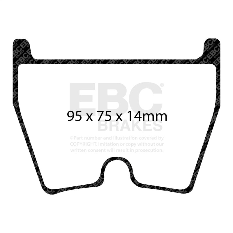 EBC 06-09 Audi RS4 4.2 (Cast Iron Rotors) Yellowstuff Front Brake Pads