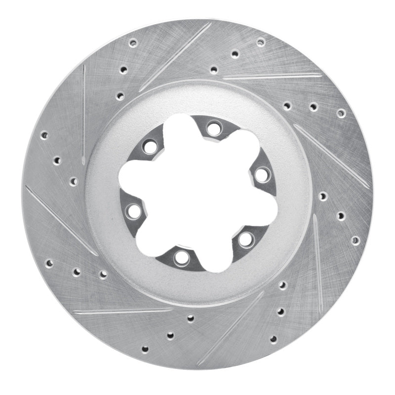 R1 Concepts R1 09-12 Chevrolet Colorado Front Left Drilled & Slotted Silver Brake Rotor