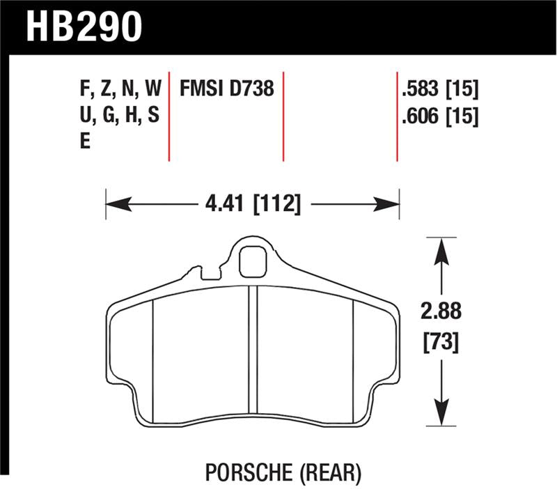 Hawk Performance Hawk HP+ Porsche Rear Brake Pads