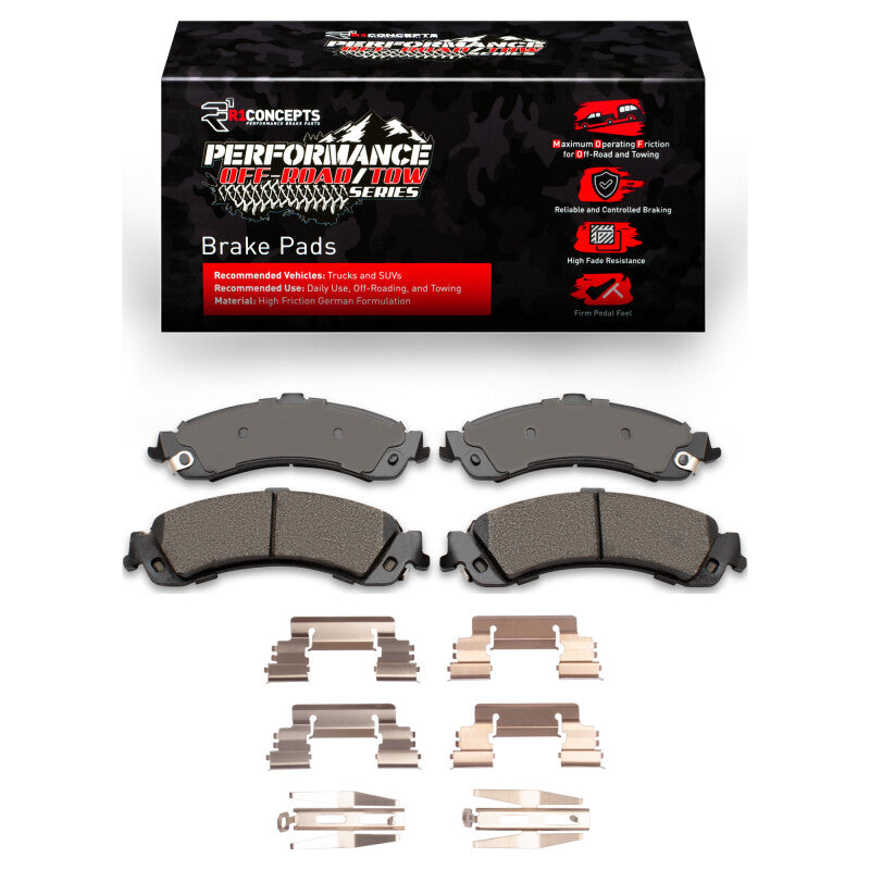R1 Concepts R1 2000-2006 Cadillac Escalade ESV Rear Performance Off-Road/Tow Brake Pads & Hardware Kit