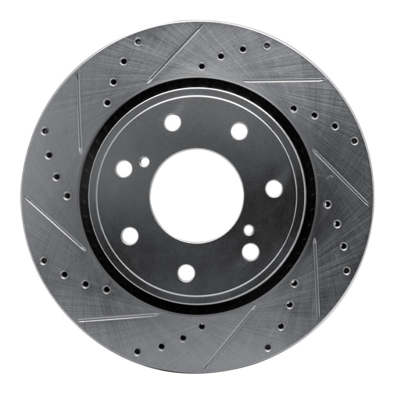 R1 Concepts R1 10-14 Ford F-150 4WD Front Left Drilled & Slotted Silver Brake Rotor
