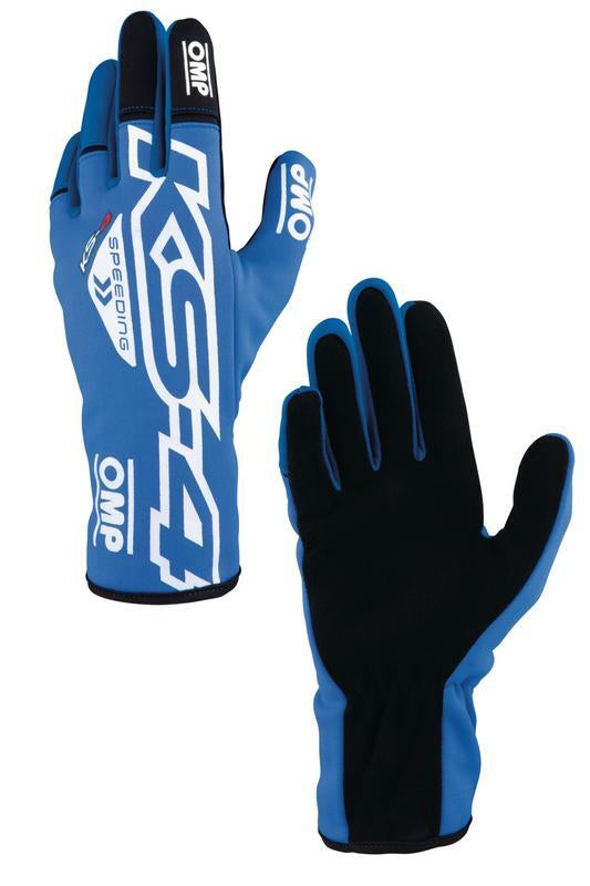 OMP KS-4 KART GLOVES FLUO GREEN / BLACK SZ XS