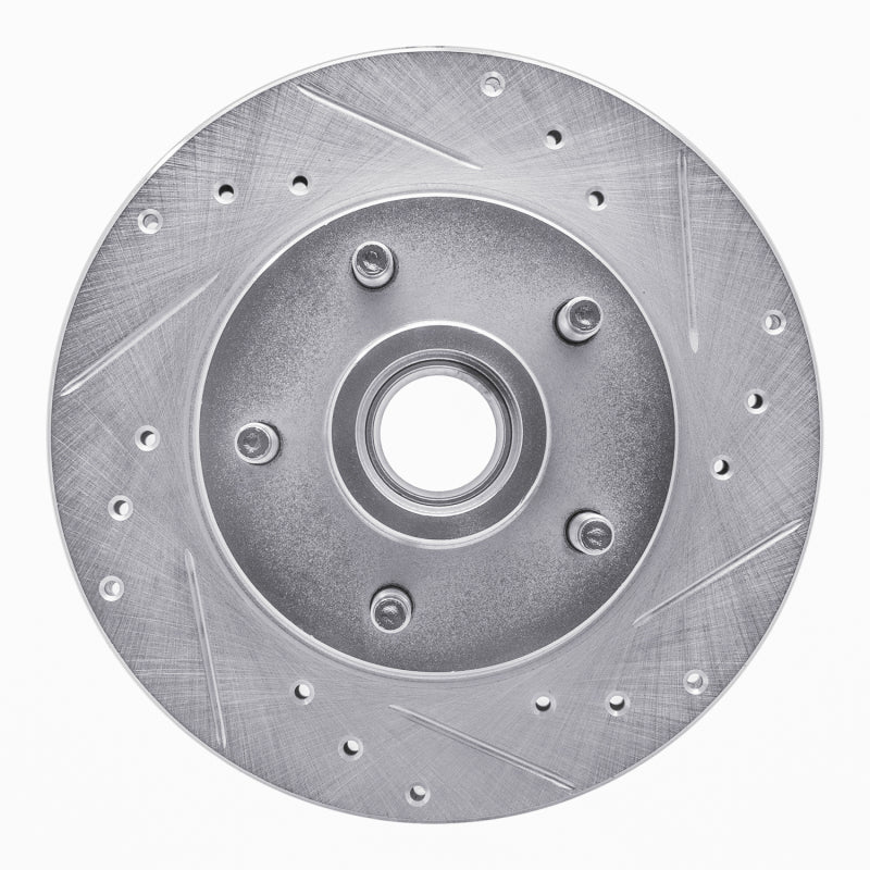 R1 Concepts R1 91-94 Ford Explorer Front Right Drilled & Slotted Silver Brake Rotor