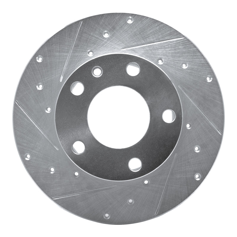 R1 Concepts R1 76-76 BMW 530I Front Left Drilled & Slotted Silver Brake Rotor