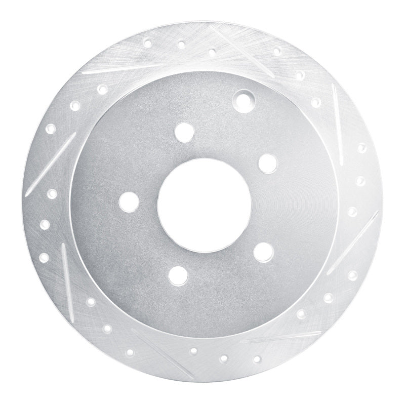 R1 Concepts R1 01-07 Buick Rendezvous Rear Right Drilled & Slotted Silver Brake Rotor