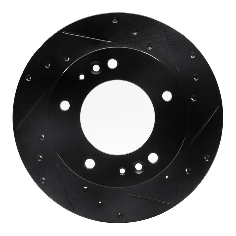 R1 Concepts R1 95-02 Kia Sportage (USA/Canada) Front Right Drilled & Slotted Black Brake Rotor