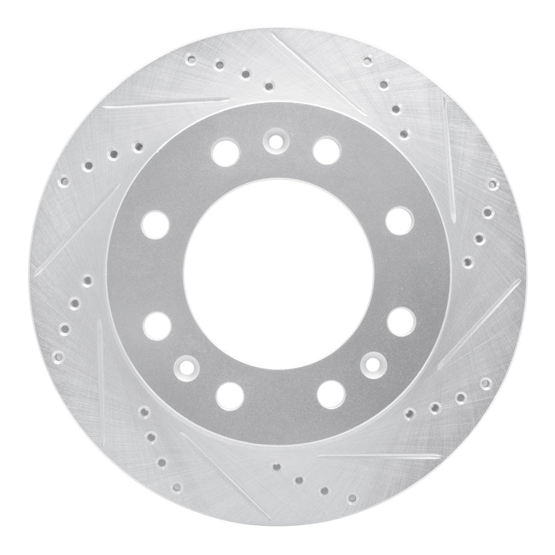 R1 Concepts R1 06-11 Cadillac DTS Front Right Drilled & Slotted Silver Brake Rotor