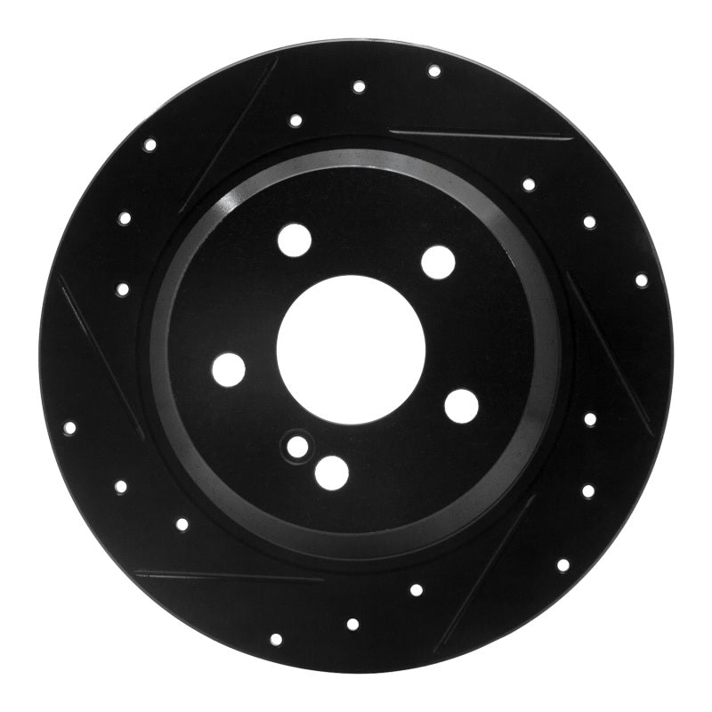 R1 Concepts R1 03-16 Mercedes-Benz E280 (Canada) Rear Left Drilled & Slotted Black Brake Rotor