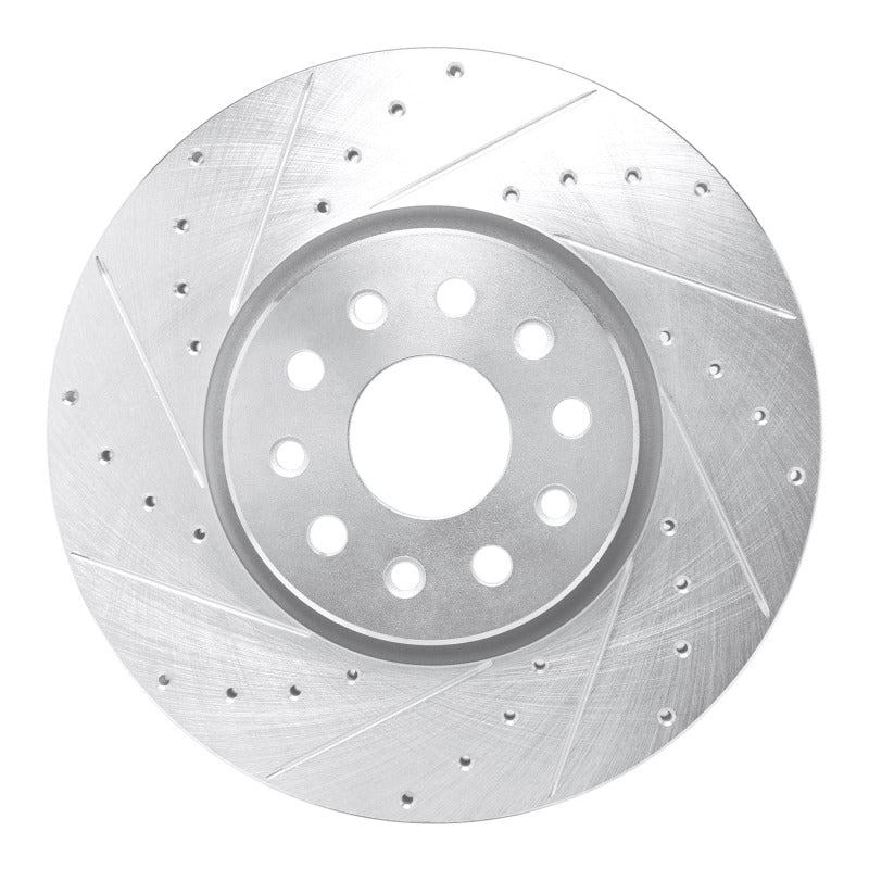 R1 Concepts R1 21-25 Dodge Charger Daytona Front Left Drilled & Slotted Silver Brake Rotor