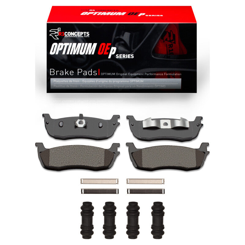 R1 Concepts R1 97-11 Ford F-250 2WD (Excl Super Duty) Rear Optimum OE Pads & Hardware Kit