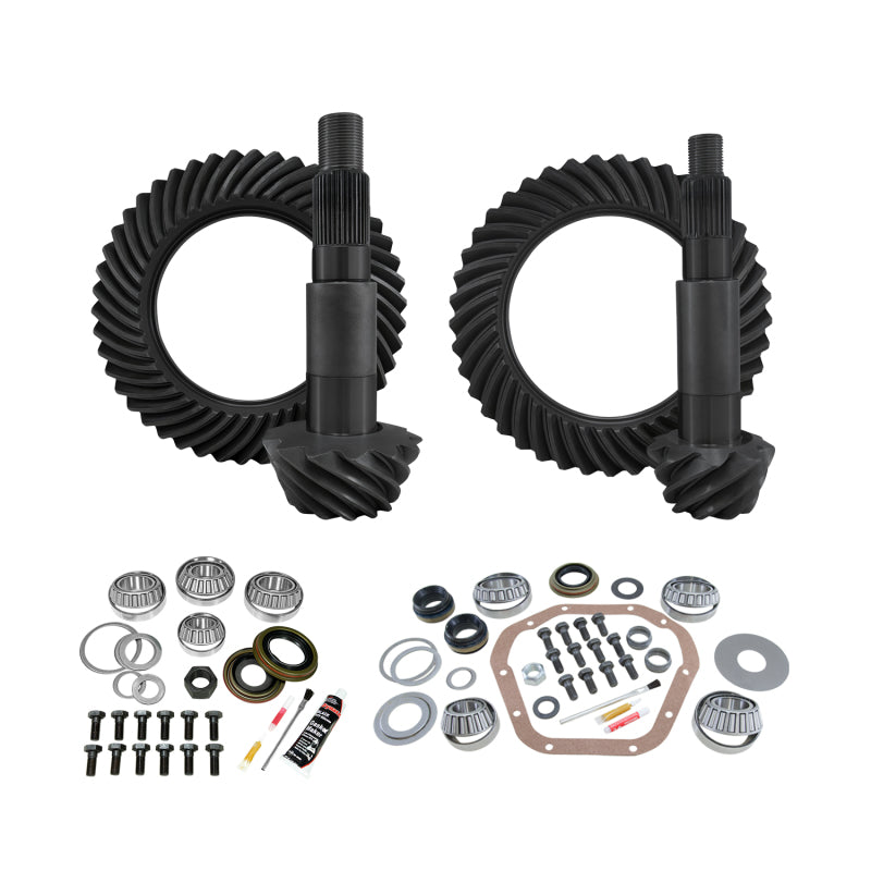 Yukon Gear & Axle Yukon Gear & Install Kit Package for 99-16 Ford F350 Dana 60 Front/Dana 80 Rear 4.11 Ratio Thick