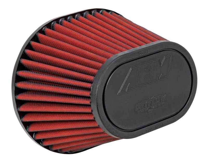 AEM Induction AEM Dryflow Air Filter - 3.5in FLG / 8-1/2in L x 7in W / Top 6-1/4in L x 4in W / 5-1/2in H (S/O)